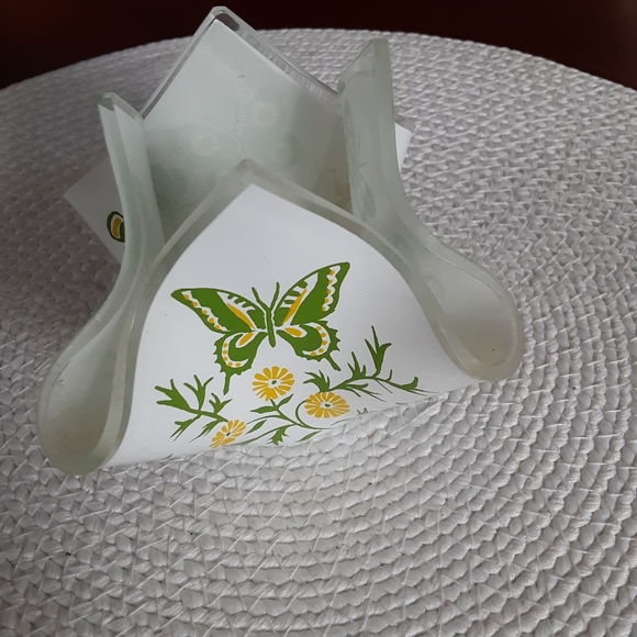 Paragon for Partylite fused glass handkerchief butterfly design votive h… - Picture 4 of 8